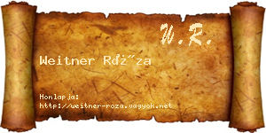 Weitner Róza névjegykártya